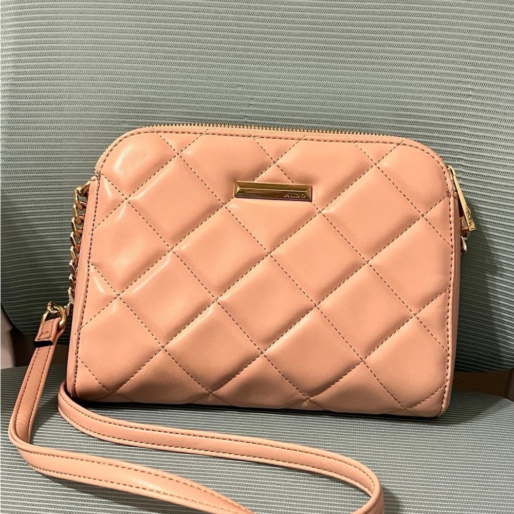 Quilted Pink Crossbody Bag